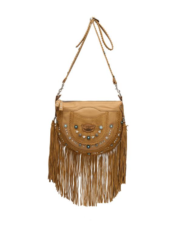 BORSA IN PELLE BORCHIATA HILARY STUDDED SILVERSTONE MOU